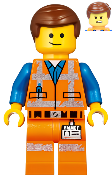 Минифигурка Lego The LEGO Movie 2 Emmet - Lopsided Smile / Angry, Worn Uniform tlm142 U